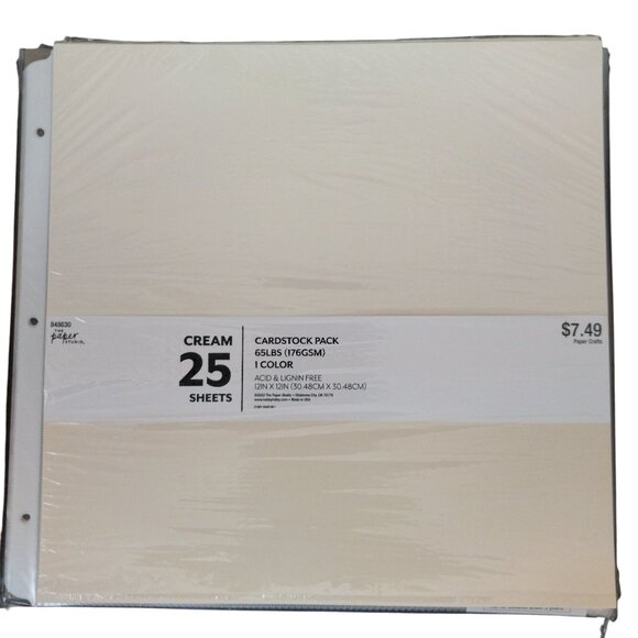 The Paper Studio 12 X 12 Refill Album Pages 50 Sheets and Cream Cardstock New - Picture 6 of 7